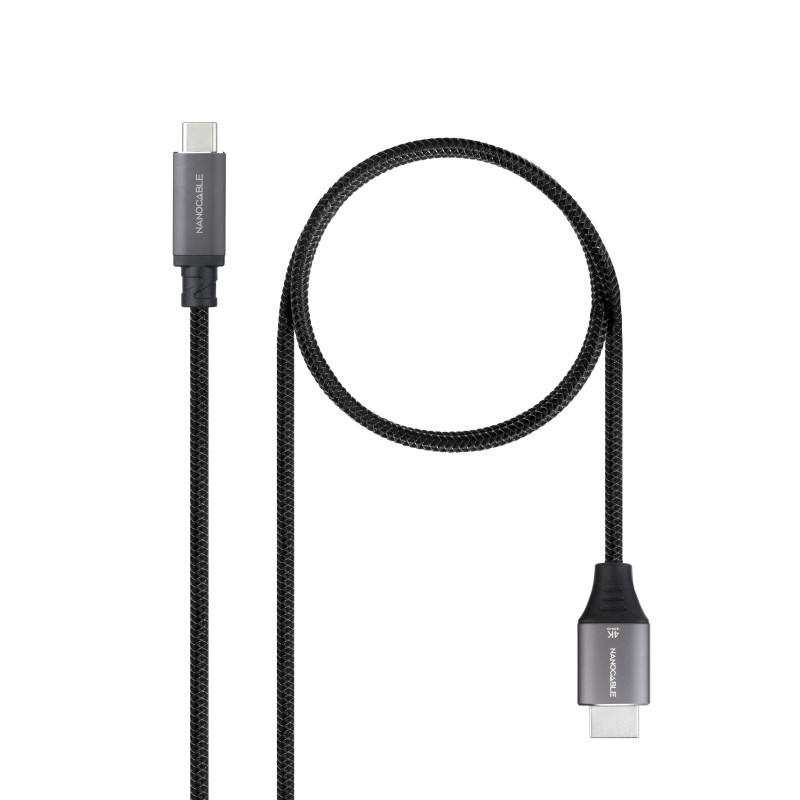 CABLE USB-C/M A HDMI/M 4K 1.8 M NANOCABLE