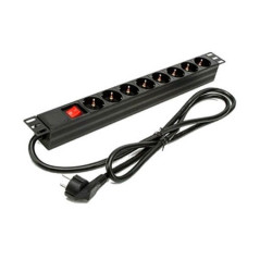 Regleta phasak 8 tomas armario rack 19 pulgadas con interruptor 1.5m n