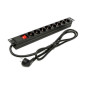 Regleta phasak 8 tomas armario rack 19 pulgadas con interruptor 1.5m n