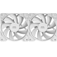 Ventilador mars gaming mfpwmx2w 2 x 120mm blanco