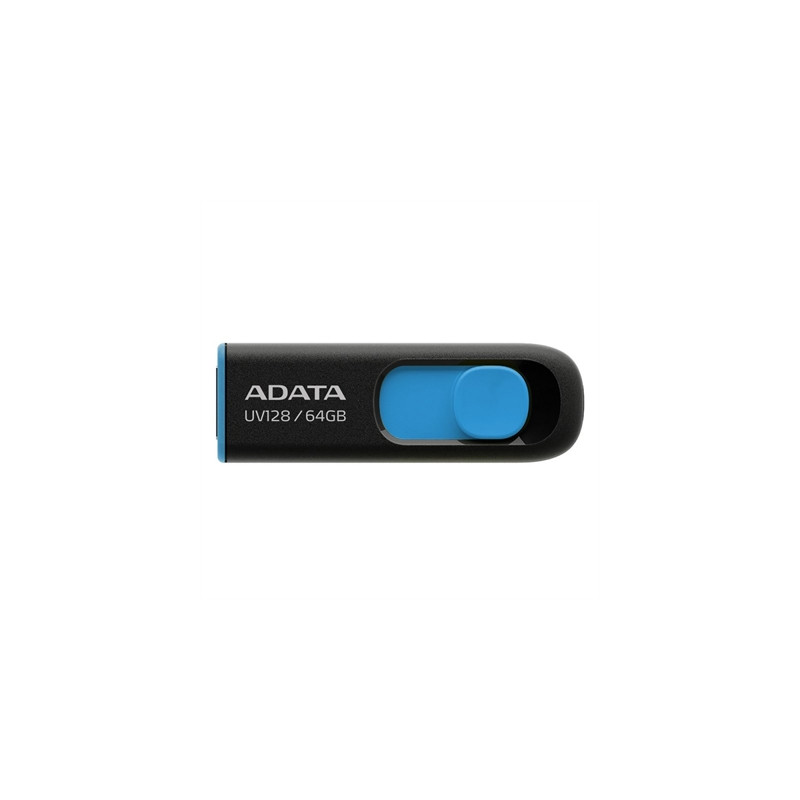 Memoria usb 3.2 adata uv128 64gb negro - azul