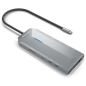 AISENS USB-C Dock 12 En 1, USB-C A 2xHDMI, 1xRJ45, 3xUSB-A, 2xUSB-C, 1xUSB-C PD, 1xAudio, 1xSD, 1xMicro SD, Gris, 30cm