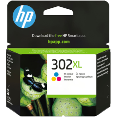 HP Cartucho de tinta original 302XL de alta capacidad tricolor