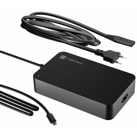 NATEC Grayling adaptador e inversor de corriente Interior 90 W Negro