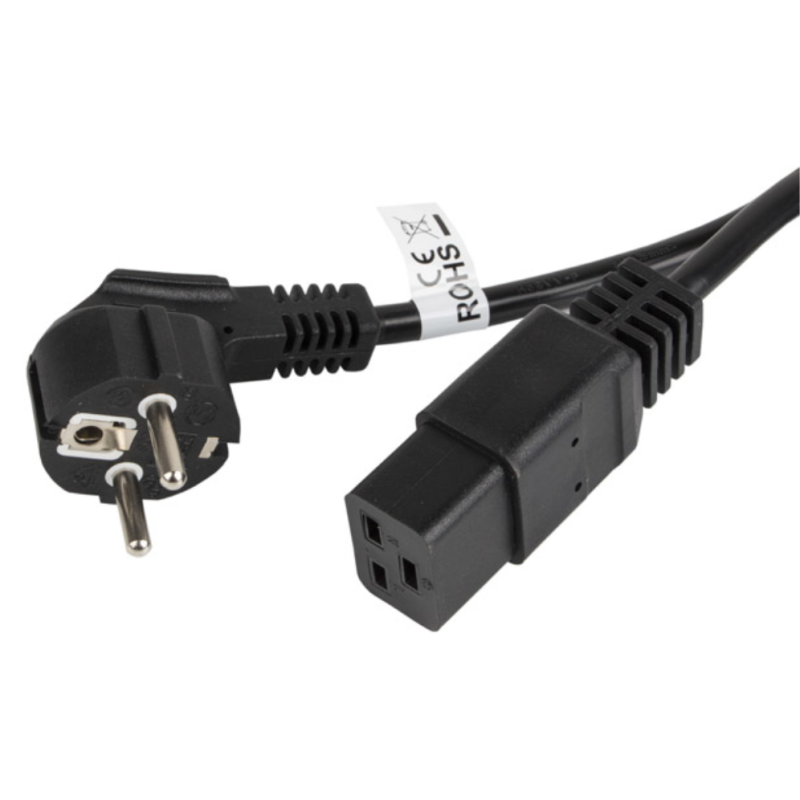 Lanberg CA-C19C-10CC-0018-BK cable de transmisión Negro 1,8 m CEE7/7 C19 acoplador
