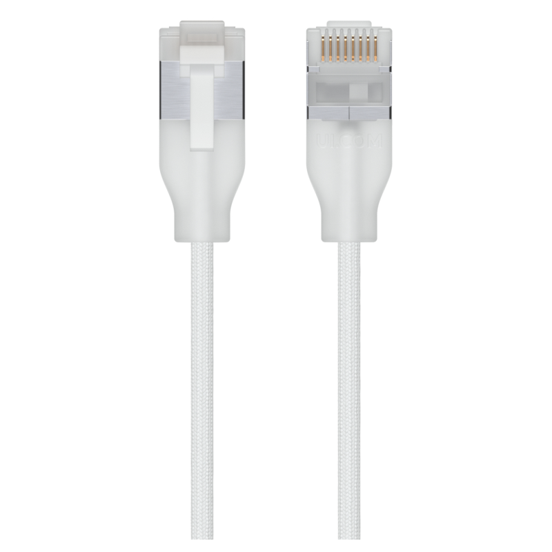 Ubiquiti UACC-Cable-Patch-EL-C6A-3M-W cable de red Translúcido, Blanco Cat6a