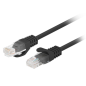 Lanberg PCU6-20CC-0025-BK cable de red Negro 0,25 m Cat6 U/UTP (UTP)
