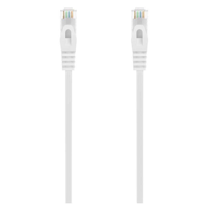 AISENS Cable de Red Latiguillo RJ45 LSZH Cat.6A 500 Mhz UTP AWG24, Blanco, 0.5M