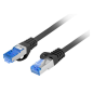 Lanberg PCF6A-10CC cable de red Negro 0,5 m Cat6a S/FTP (S-STP)