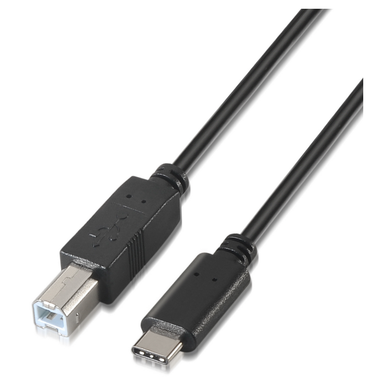 AISENS A107-0054 cable USB USB 2.0 2 m USB C USB B Negro