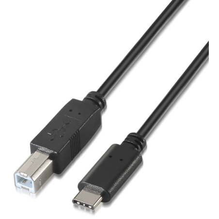 AISENS A107-0054 cable USB USB 2.0 2 m USB C USB B Negro