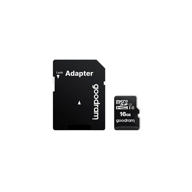 Tarjeta de memoria micro sd goodram 16gb m1aa cl10 uhs - i u1 + adaptador