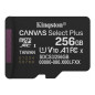 Tarjeta memoria micro secure digital sdxc 256gb kingston canvas select