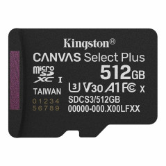 Tarjeta memoria micro secure digital sdxc 512gb kingston canvas select
