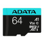 ADATA microSDXC/SDHC UHS-I U3 64GB c/adapt ADATA microSDXC/SDHC UHS-I U3 64GB c/adapt