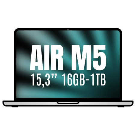 Apple Macbook Air 15,3/ M5 10-Core CPU/ 16GB/ 1TB SSD/ 10-Core GPU/ Plata