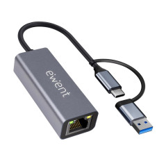 Adaptador de red usb tipo c - usb 3.2 a rj45 ewent 15cm - macho - hemb