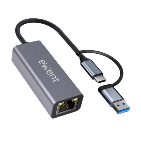 Adaptador de red usb tipo c - usb 3.2 a rj45 ewent 15cm - macho - hemb