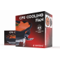 Gembird CPU-HURACAN-X30 sistema de refrigeración para ordenador Procesador Refrigerador de aire 12 cm Negro, Naranja