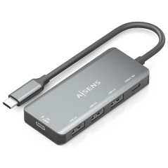 AISENS Hub USB 3.1 USB-C, USB-C/M-1xUSB-C PD 100W+1xUSB-C USB3.0/H+3xU
