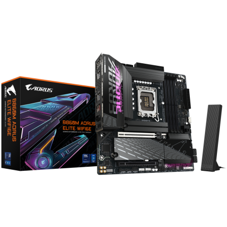 GIGABYTE B860M AORUS ELITE WIFI6E Intel B860 LGA 1851 (Socket V1) micro ATX