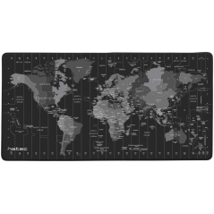 NATEC Time Zone Map Maxi Negro, Gris