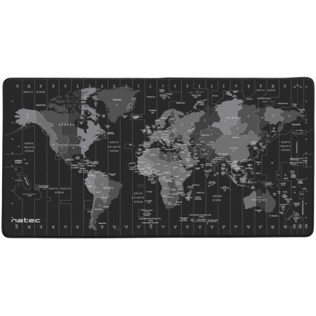 NATEC Time Zone Map Maxi Negro, Gris