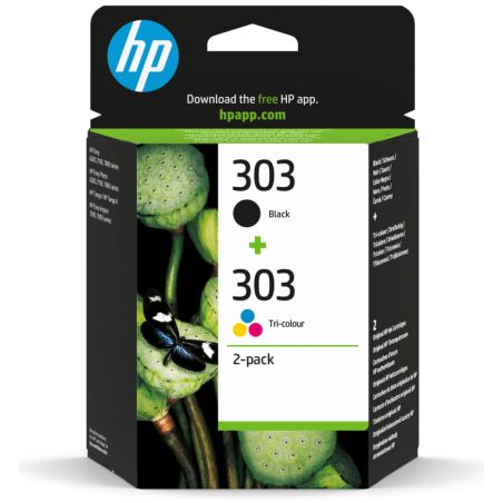 HP Paquete de 2 cartuchos de tinta Original 303 negro/tricolor
