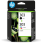 HP Paquete de 2 cartuchos de tinta Original 303 negro/tricolor