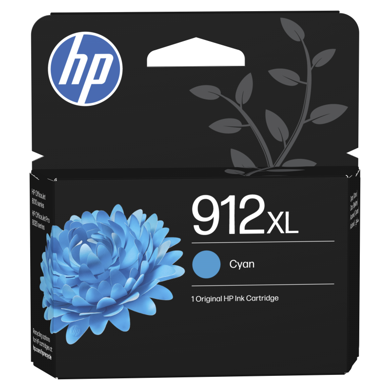 HP Cartucho de tinta Original 912XL cian de alta capacidad