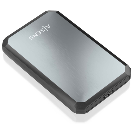 AISENS ASE-2529B caja para disco duro externo Carcasa de disco duro/SSD Negro, Gris 2.5