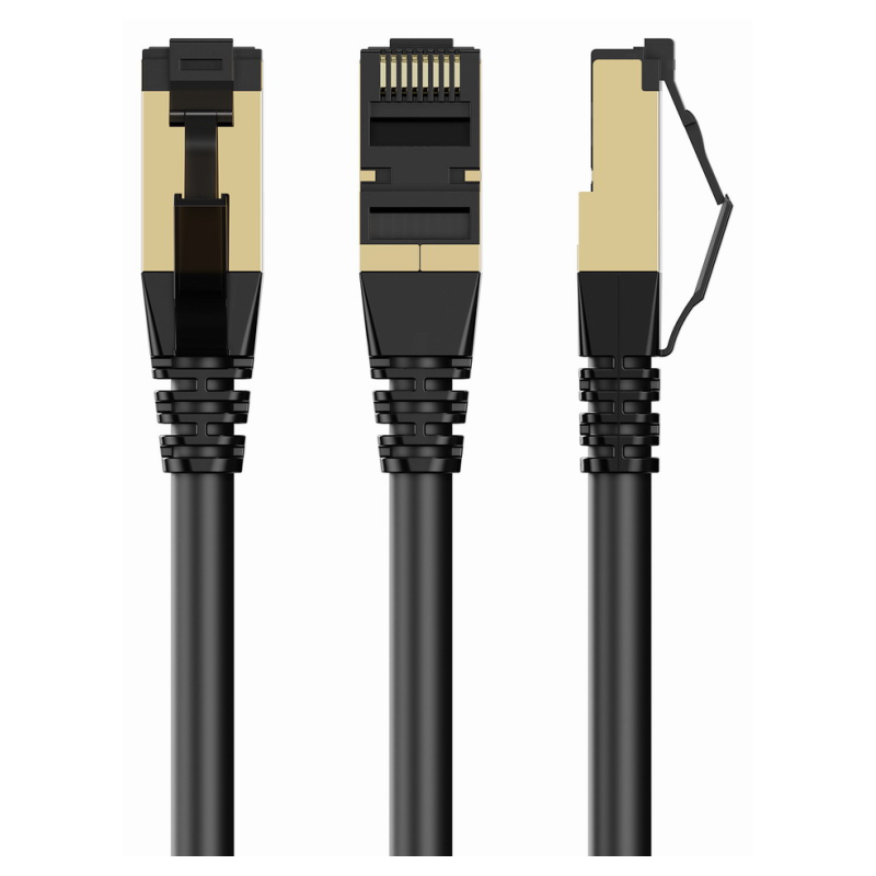 Gembird PP8-LSZHCU-BK-7.5M cable de red Negro 7,5 m Cat8 S/FTP (S-STP)