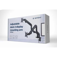 Gembird MA-DA2-02 soporte para monitor 81,3 cm (32) Escritorio Negro