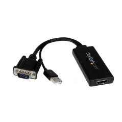 Adaptador vga a hdmi startech macho - hembra - negro + alimentacion us