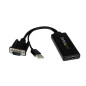 Adaptador vga a hdmi startech macho - hembra - negro + alimentacion usb