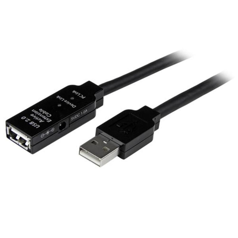 Cable usb tipo a startech 20m - macho - hembra - negro