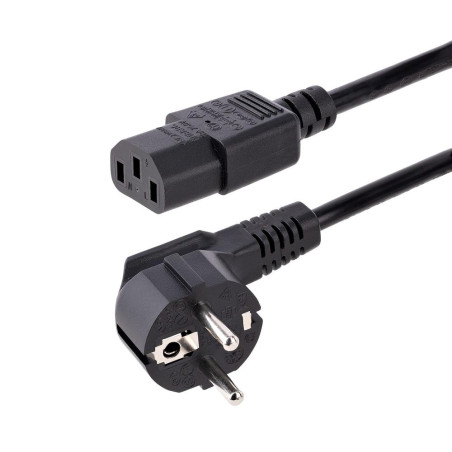 Cable schuko a c13 startech 2m - macho - hembra - negro
