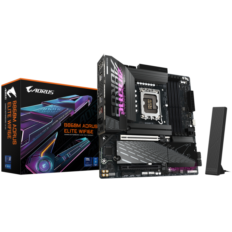 GIGABYTE B860M AORUS ELITE WIFI6E Intel B860 LGA 1851 (Socket V1) micro ATX