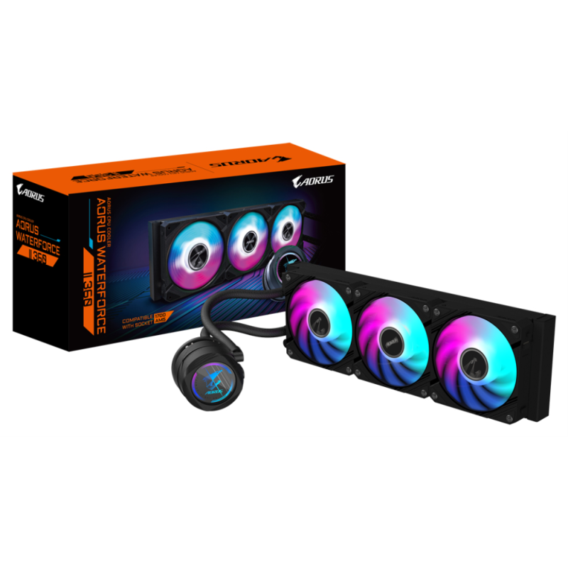 GIGABYTE AORUS WATERFORCE II 360 Procesador Sistema de refrigeración líquida todo en uno 12 cm Negro