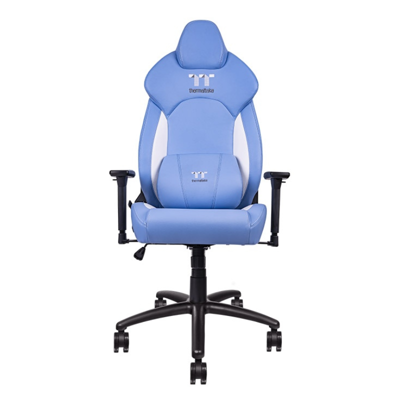Thermaltake GGC-VCO-LWLWDS-01 silla para videojuegos Butaca para jugar Asiento acolchado Azul, Blanco