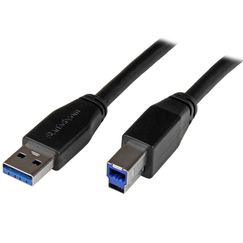 Cable usb tipo a a usb tipo b startech 5m - macho - macho - negro