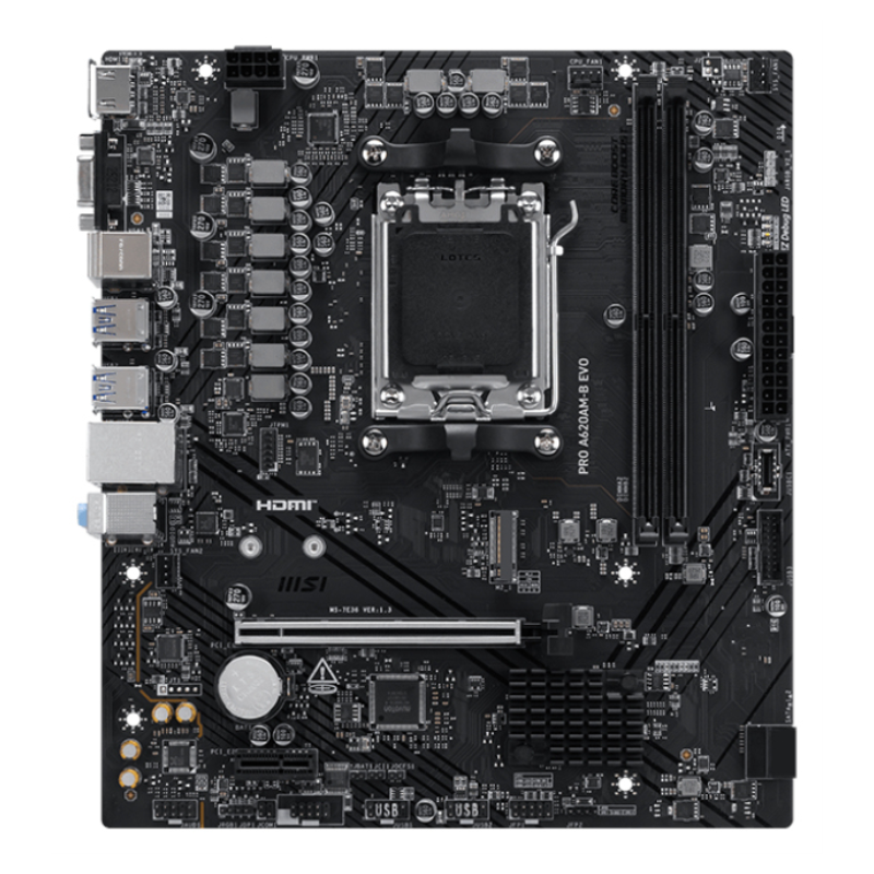 MSI PRO A620AM-B EVO AMD A620A Zócalo AM5 ATX