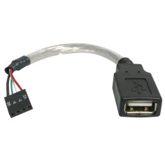 Cable usb tipo a a idc4 startech 0.15m - hembra - hembra
