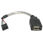 Cable usb tipo a a idc4 startech 0.15m - hembra - hembra