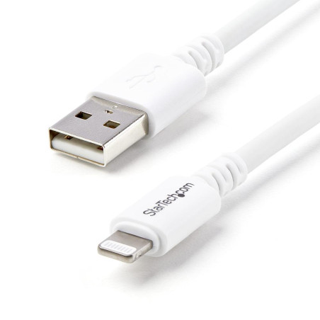 Cable lightning a usb tipo a startech 1m - macho - macho - blanco