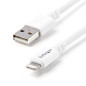 Cable lightning a usb tipo a startech 1m - macho - macho - blanco