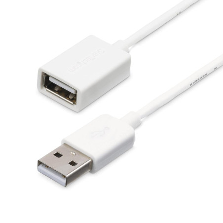 Cable usb tipo a startech 1m - macho - hembra - blanco