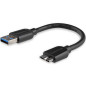 Cable usb tipo a a micro usb tipo b startech 0.15m - macho - macho - negro