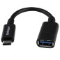 Cable usb tipo c a usb tipo a startech 0.15m - macho - hembra - negro