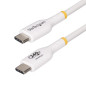 Cable usb tipo c startech 2m - macho - macho - blanco